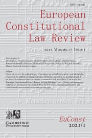 European Constitutional Law Review Volume 17 - Issue 1 -