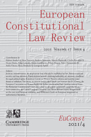 European Constitutional Law Review Volume 17 - Issue 4 -