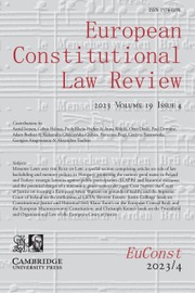 European Constitutional Law Review Volume 19 - Issue 4 -