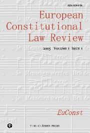 European Constitutional Law Review Volume 1 - Issue 1 -