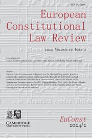 European Constitutional Law Review Volume 20 - Issue 2 -