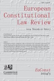 European Constitutional Law Review Volume 20 - Issue 3 -