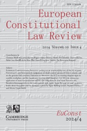 European Constitutional Law Review Volume 20 - Issue 4 -