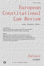 European Constitutional Law Review Volume 5 - Issue 1 -