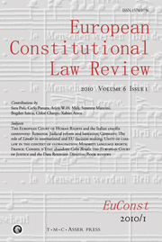 European Constitutional Law Review Volume 6 - Issue 1 -