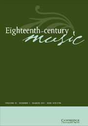 Eighteenth-Century Music Volume 10 - Issue 1 -