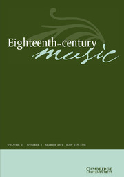 Eighteenth-Century Music Volume 11 - Issue 1 -
