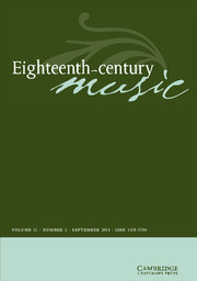 Eighteenth-Century Music Volume 11 - Issue 2 -