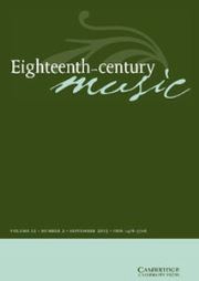 Eighteenth-Century Music Volume 12 - Issue 2 -