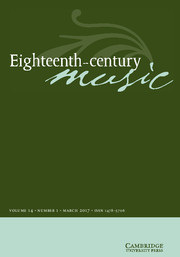 Eighteenth-Century Music Volume 14 - Issue 1 -