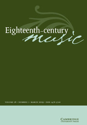 Eighteenth-Century Music Volume 16 - Issue 1 -