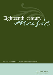 Eighteenth-Century Music Volume 17 - Issue 1 -