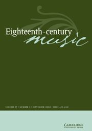 Eighteenth-Century Music Volume 17 - Issue 2 -