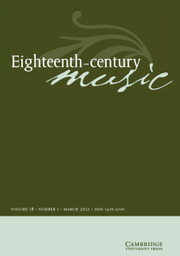 Eighteenth-Century Music Volume 18 - Issue 1 -