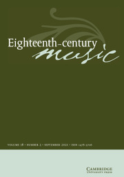 Eighteenth-Century Music Volume 18 - Issue 2 -