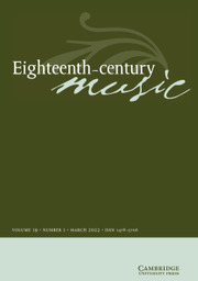 Eighteenth-Century Music Volume 19 - Issue 1 -