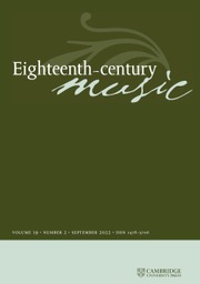 Eighteenth-Century Music Volume 19 - Issue 2 -