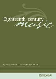 Eighteenth-Century Music Volume 1 - Issue 1 -
