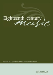 Eighteenth-Century Music Volume 20 - Issue 1 -