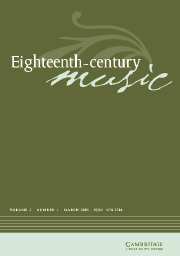Eighteenth-Century Music Volume 2 - Issue 1 -