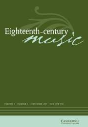 Eighteenth-Century Music Volume 4 - Issue 2 -