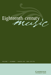 Eighteenth-Century Music Volume 7 - Issue 1 -