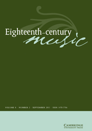 Eighteenth-Century Music Volume 8 - Issue 2 -