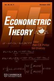 Econometric Theory | Cambridge Core