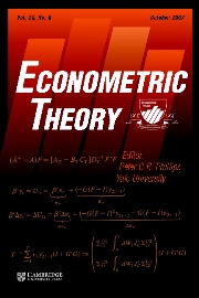 Econometric Theory Volume 23 - Issue 5 -