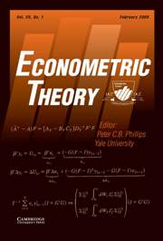 Econometric Theory Volume 25 - Issue 1 -