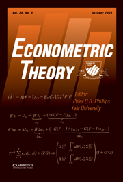 Econometric Theory Volume 25 - Issue 5 -