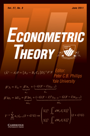Econometric Theory Volume 27 - Issue 3 -  SPECIAL ISSUE ON INVERSE PROBLEMS IN ECONOMETRICS