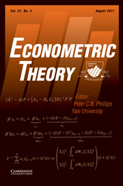 Econometric Theory Volume 27 - Issue 4 -