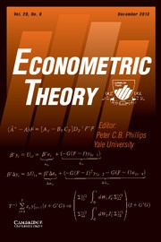 Econometric Theory Volume 29 - Issue 6 -