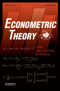Econometric Theory Volume 30 - Issue 5 -
