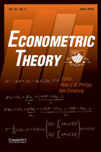 Econometric Theory Volume 31 - Issue 2 -  Haavelmo Memorial Issue: Part Two