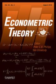 Econometric Theory Volume 31 - Issue 4 -