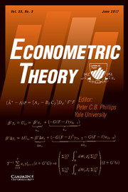 Econometric Theory Volume 33 - Issue 3 -