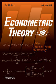Econometric Theory Volume 34 - Issue 1 -