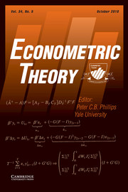 Econometric Theory Volume 34 - Issue 5 -
