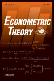 Econometric Theory Volume 37 - Issue 3 -