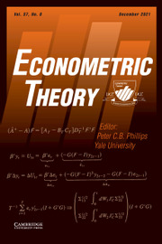 Econometric Theory Volume 37 - Issue 6 -