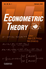 Econometric Theory Volume 38 - Issue 1 -