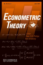 Econometric Theory Volume 38 - Issue 3 -