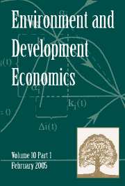 Environment and Development Economics Volume 10 - Issue 1 -
