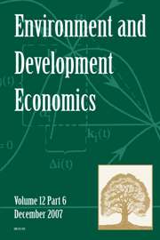 Environment and Development Economics Volume 12 - Issue 6 -