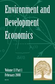 Environment and Development Economics Volume 13 - Issue 1 -