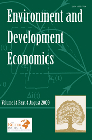 Environment and Development Economics Volume 14 - Issue 4 -