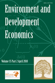 Environment and Development Economics Volume 15 - Issue 2 -