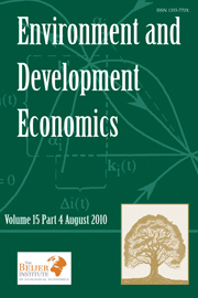Environment and Development Economics Volume 15 - Issue 4 -